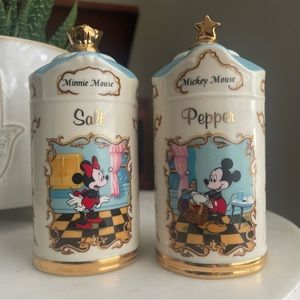 Vintage Lenox Disney Mickey & Minney Mouse Salt & Pepper Shakers